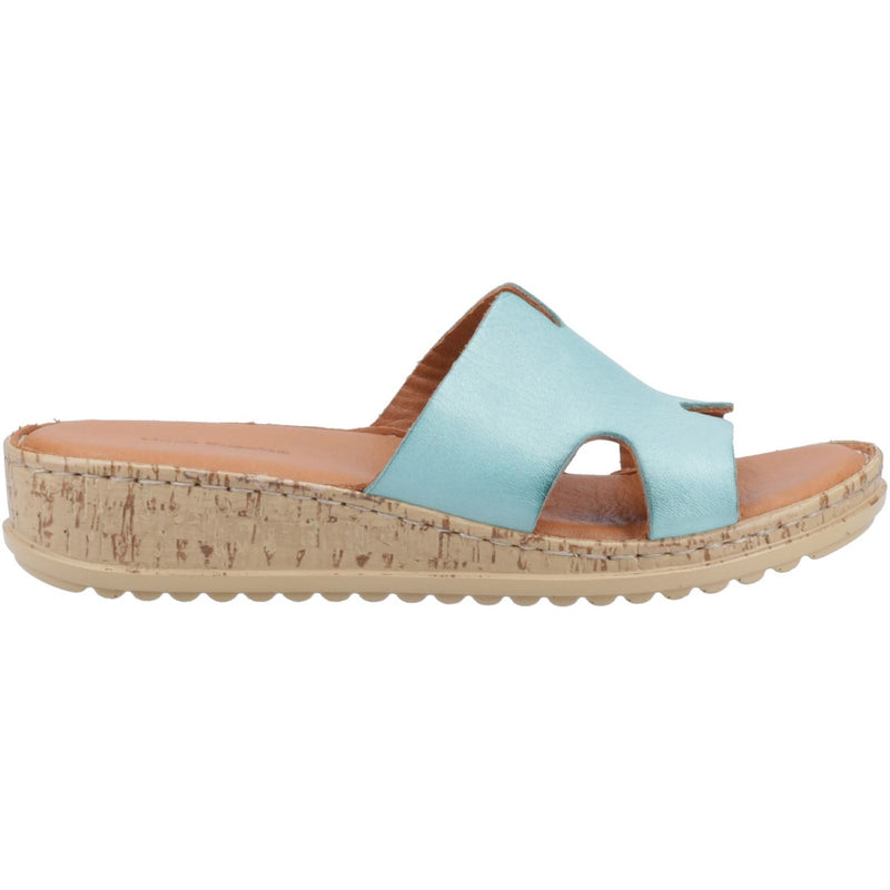 Hush Puppies Eloise Leather Women's Aqua Sandals