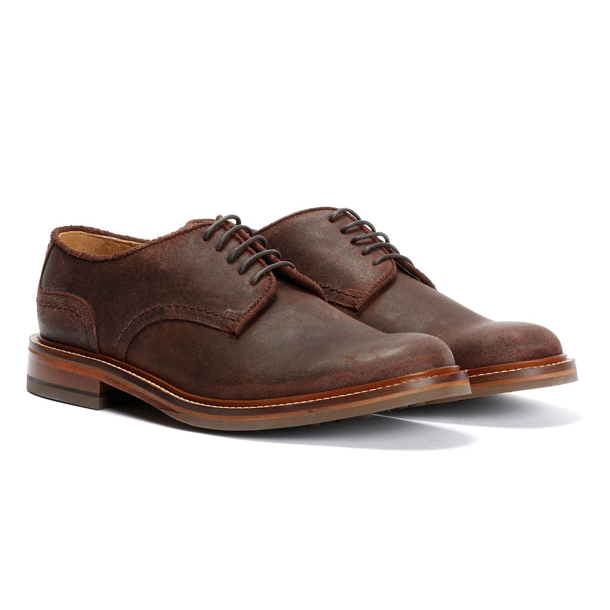 Chapman & Moore Plain Derby Country Leather Men's Choco Shoes
