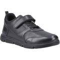 Hush Puppies Alfie Bungee Leather Junior Black Shoes