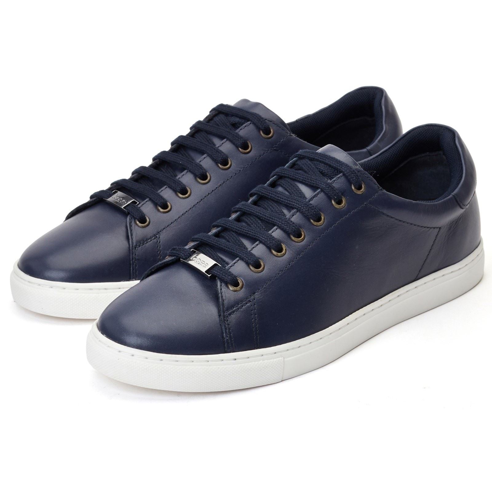 Base London Tucker Leather Men's Navy Trainers