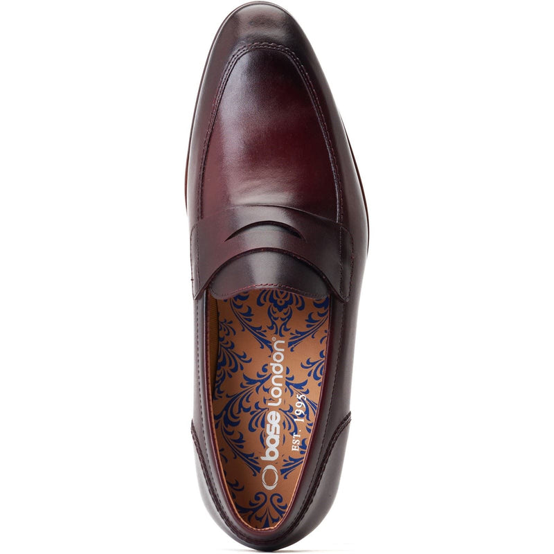 Base London Bruno Leather Men's Bordo Loafers