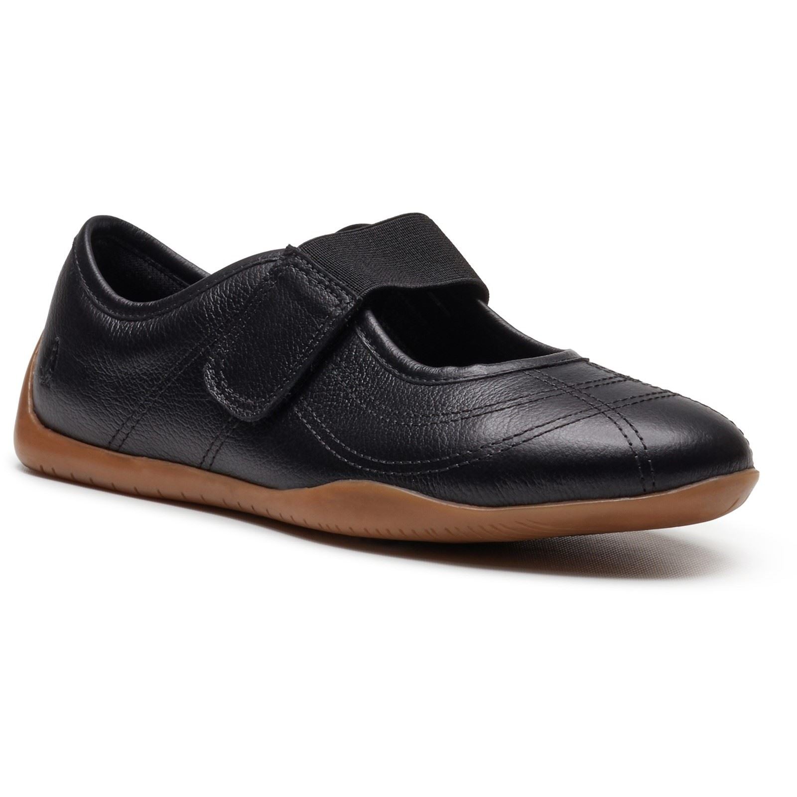 Hush Puppies Juno Sneakerina Leather Women's BLACK Flats