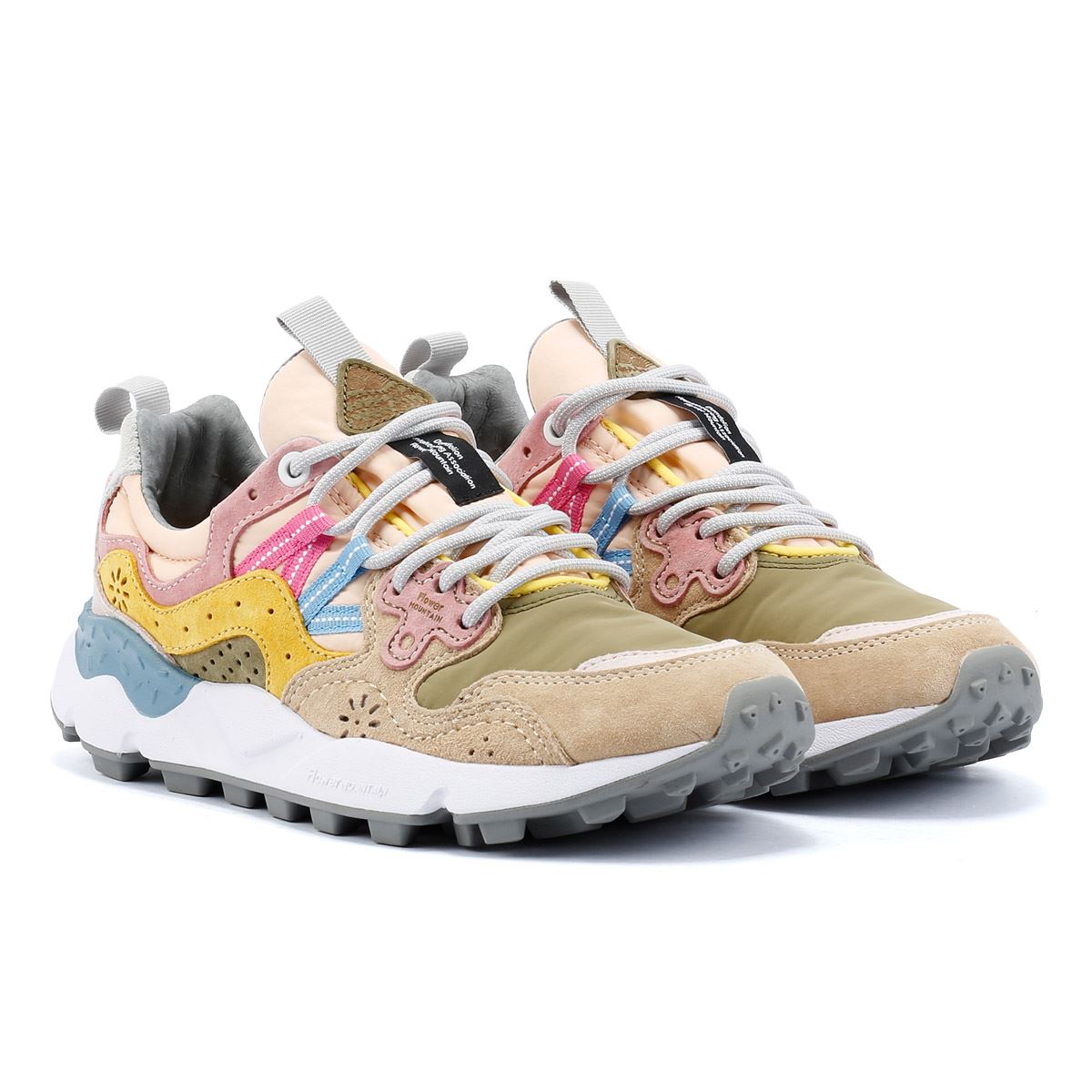 Flower Mountain Yamano 3 Women's Khaki/Pink Trainers