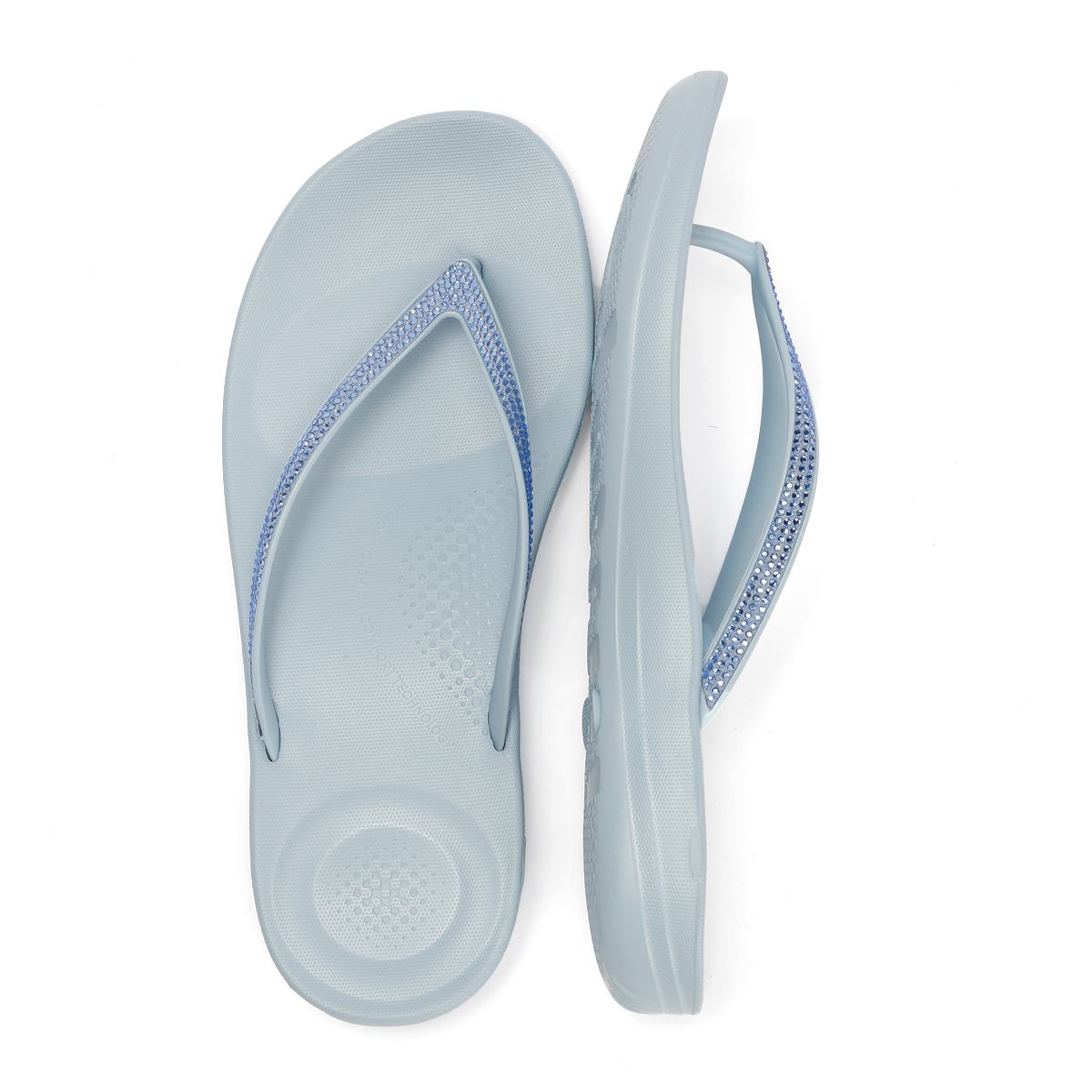 FitFlop Iqushion Sparkle Women's Cloudy Blue Flip Flops