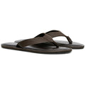 Jack & Jones Washton Leather Men's Brown Stone Flip Flops