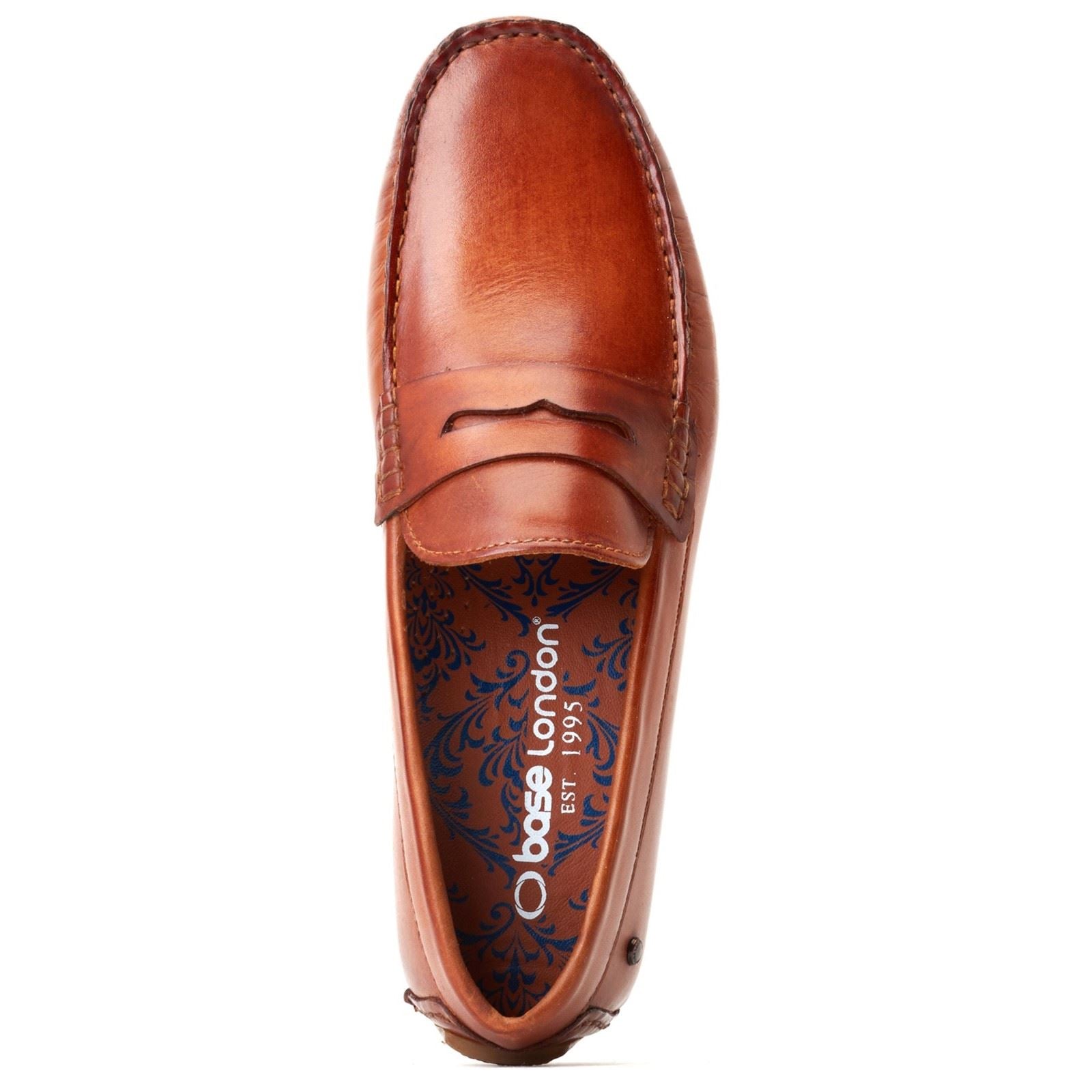 Base London Collins Driver Leather Men's Burnt Tan Loafers