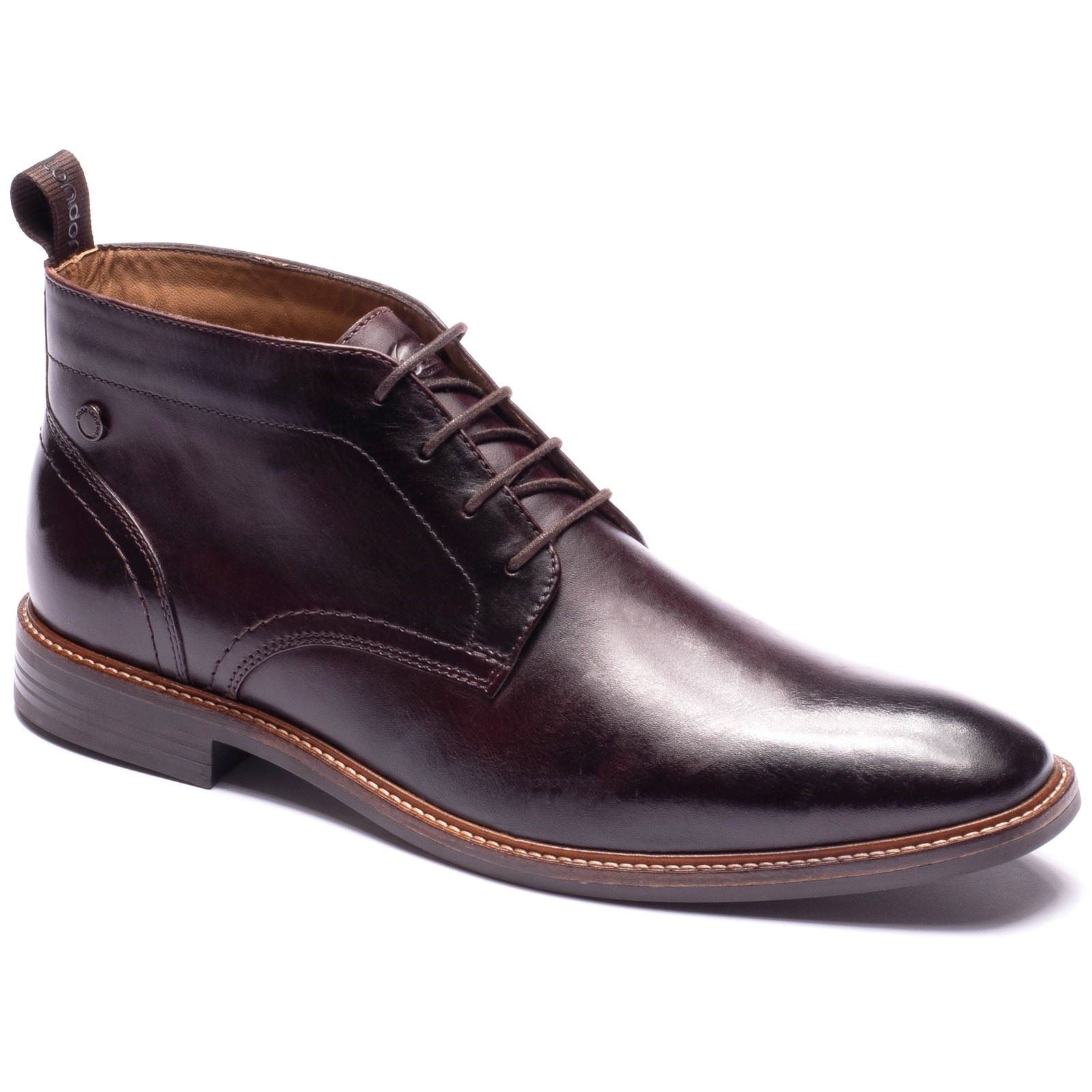 Base London Belgrave Leather Men's WASHED BROWN Ankle Boots