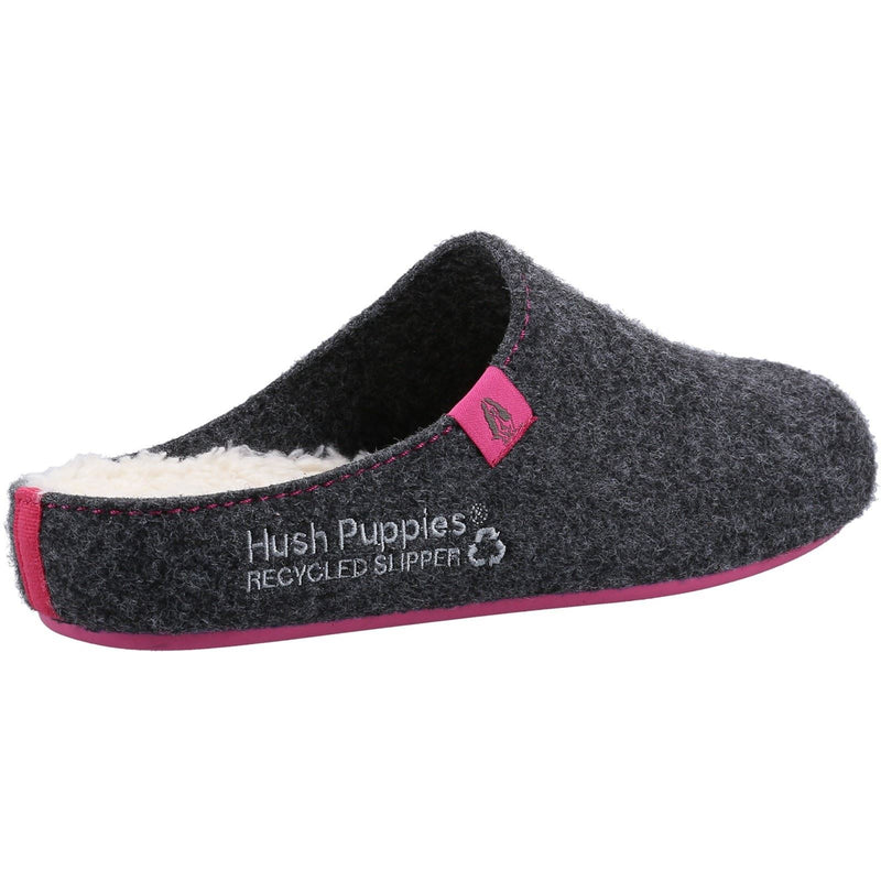 Hush Puppies The Good 90% Recycled RPET Synthetic Women's Charcoal Slippers
