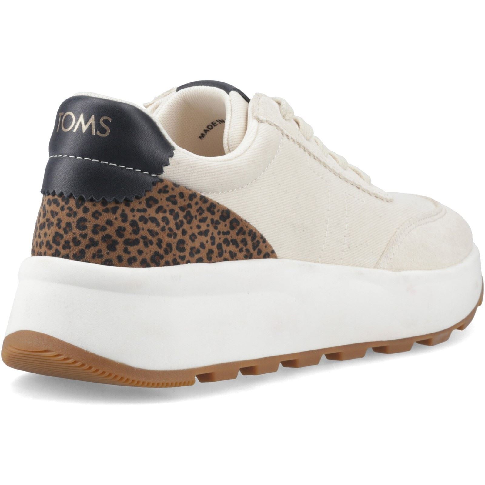 TOMS Trvl Lite Wedge Leather Women's Cheetah Print Trainers