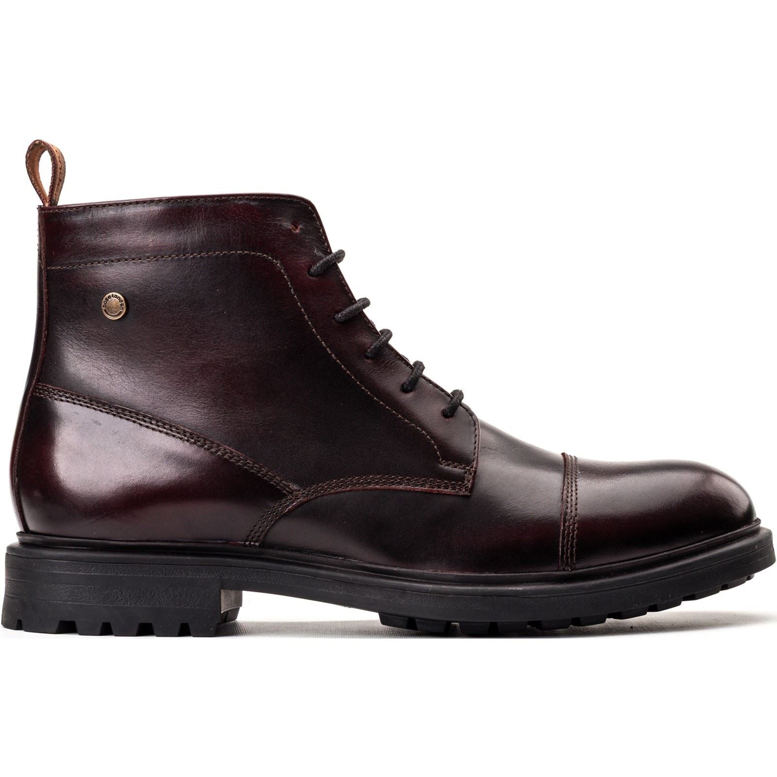 Base London Boulton Leather Men's Bordo Ankle Boots