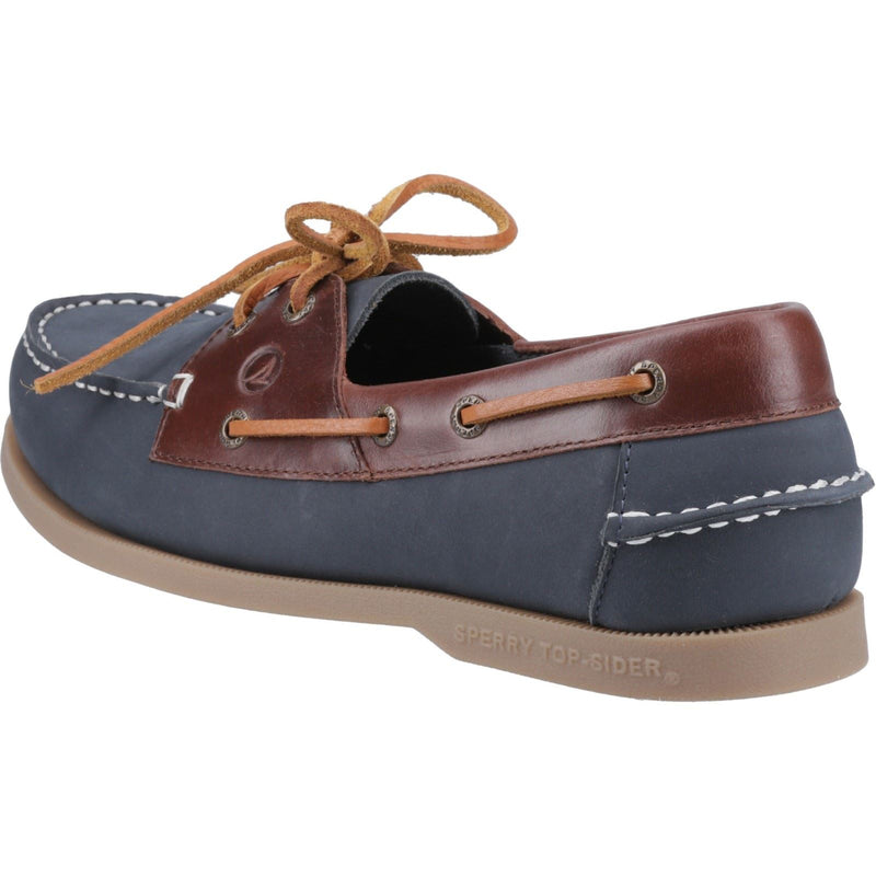 Sperry Tacoma Leather Men's Navy/Brown Boat Shoes