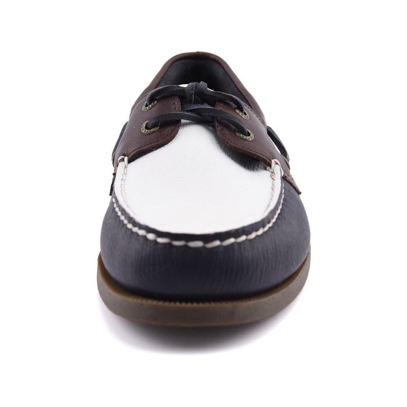 Sperry Authentic Original 2 Eye Leather Men's Navy/White/Brown Boat Shoes