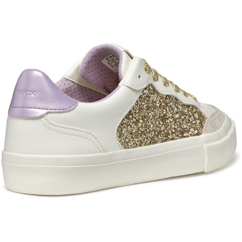 Geox D EMMELENY Women's Optic White/Light Gold Trainers
