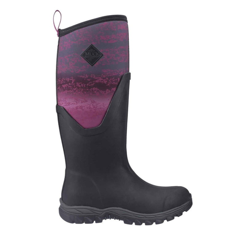 Muck Boots Arctic Sport II Tall Rubber Women's Black/Magenta Fade Winter Knee High Boots