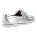 Sperry Authentic 2 Eye Leather Women's Silver Boat Shoes