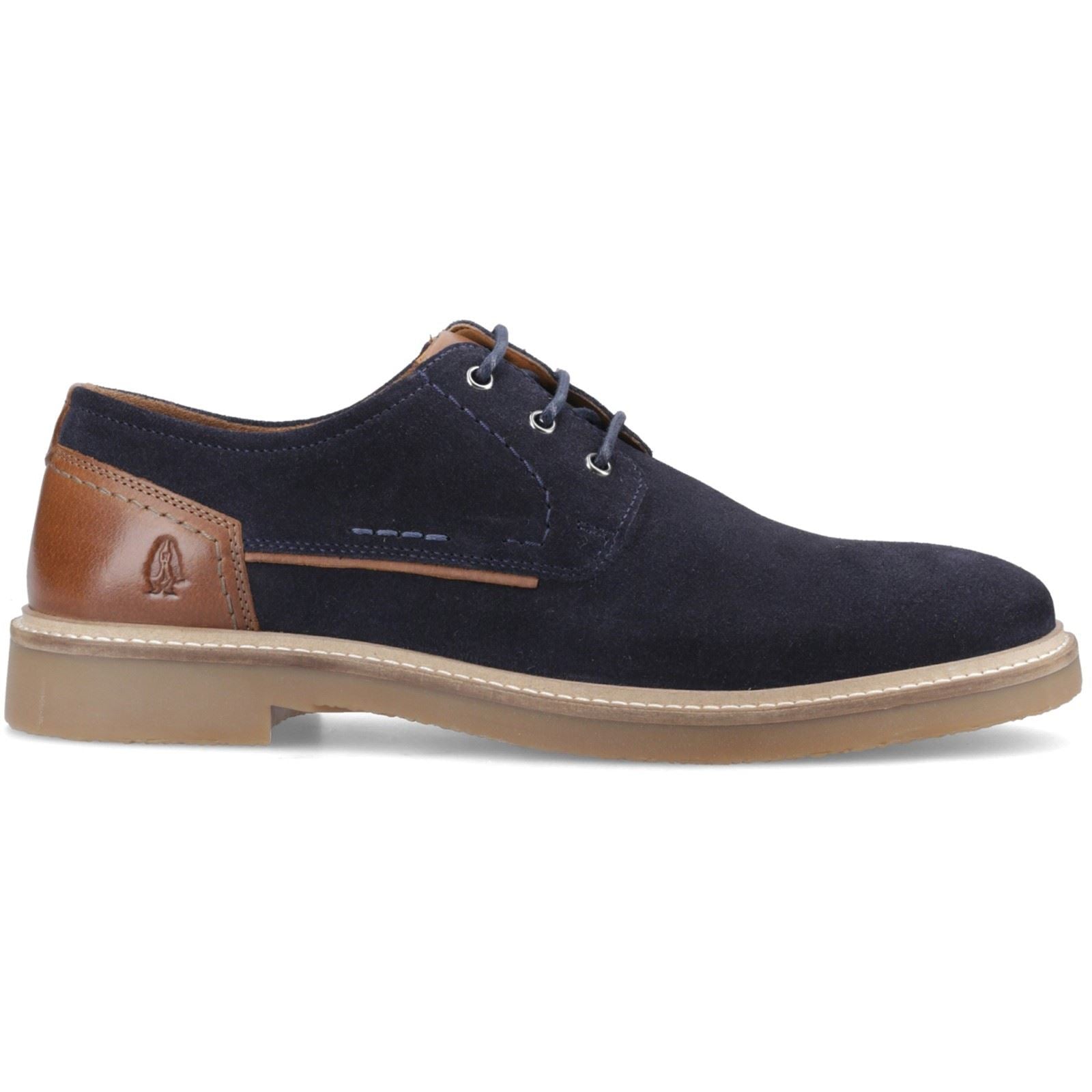 Hush Puppies Guy Leather Men's Navy Lace-Up Shoes