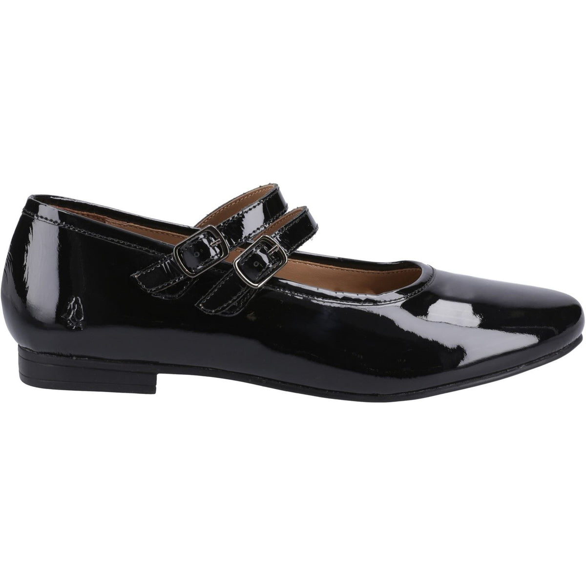 Hush Puppies Nancy Mary Jane Leather Women's Black Flats
