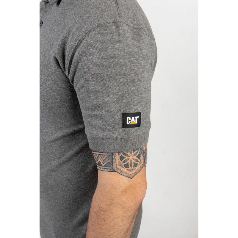 Caterpillar Essentials Cotton Men's Grey Polo Shirt