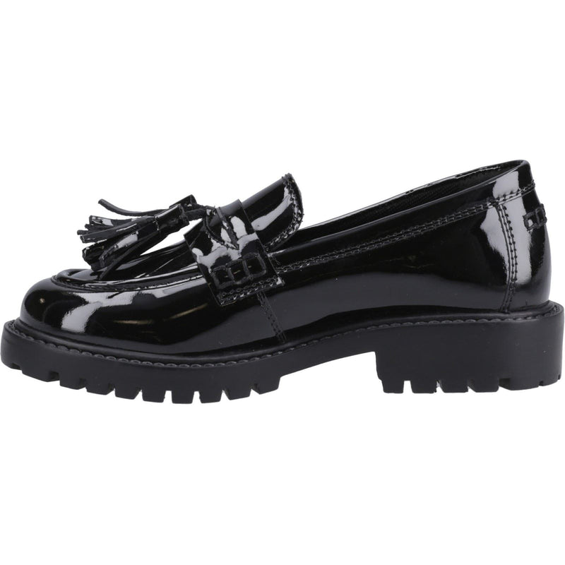 Hush Puppies Abigail Patent Leather Youth Girl's Black Loafers