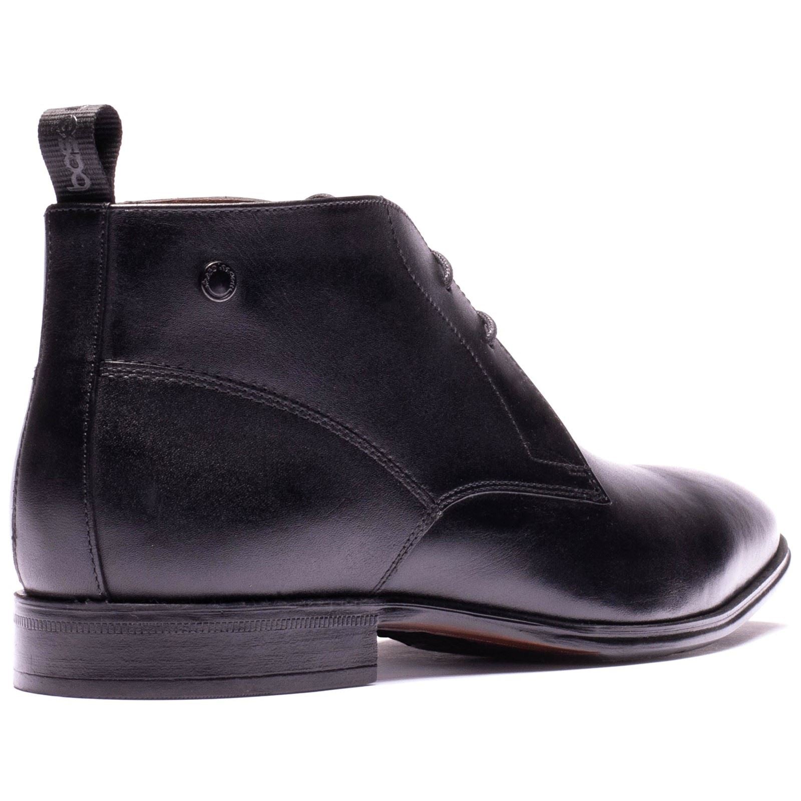 Base London Archer Leather Men's Black Ankle Boots