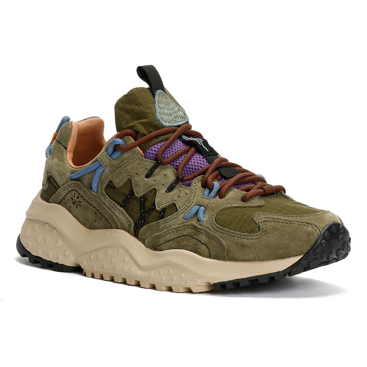 Flower Mountain Yamabushi Suede/Nylon Army Green Trainers