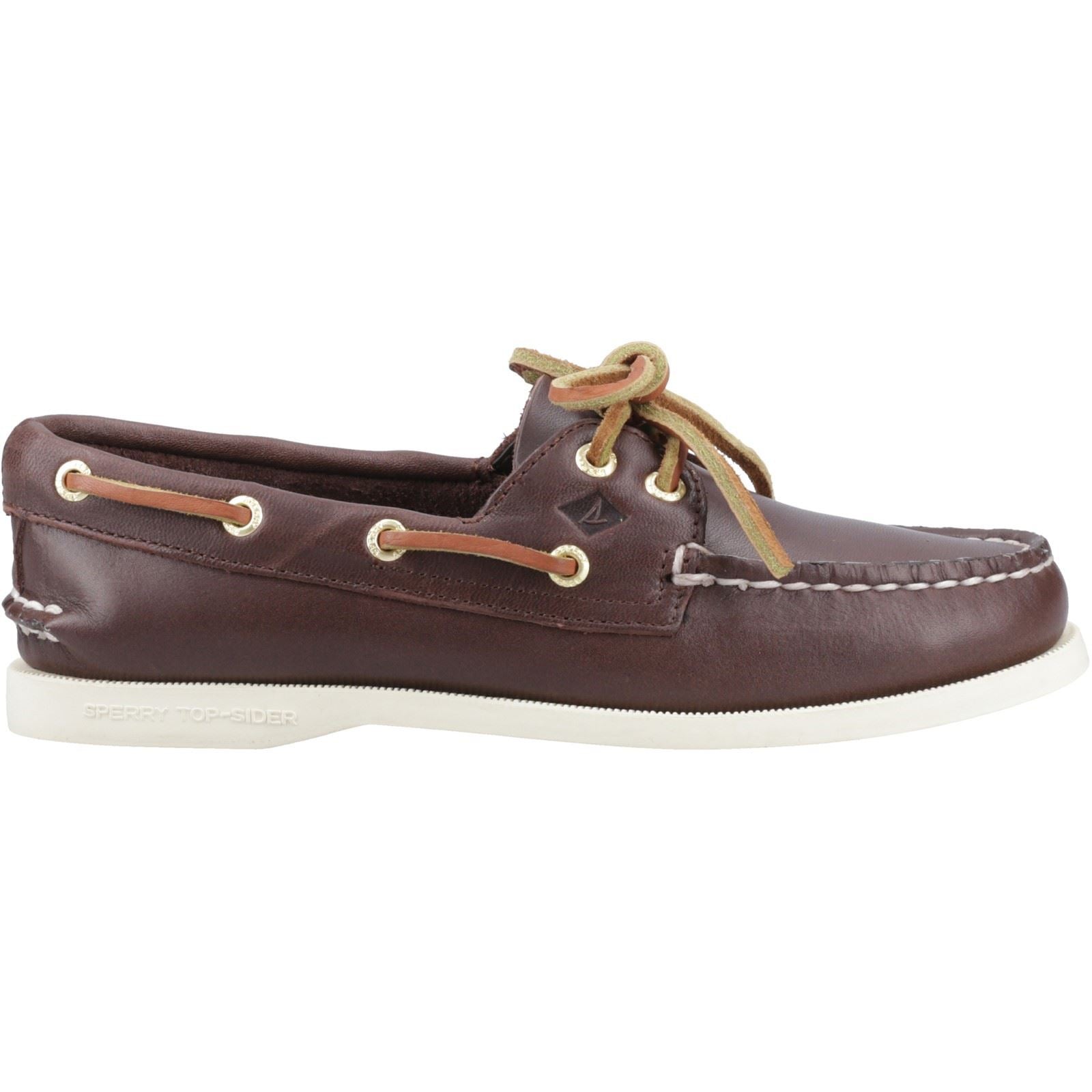 Sperry Authentic 2 Eye Leather Women's Brown Standard Boat Shoes