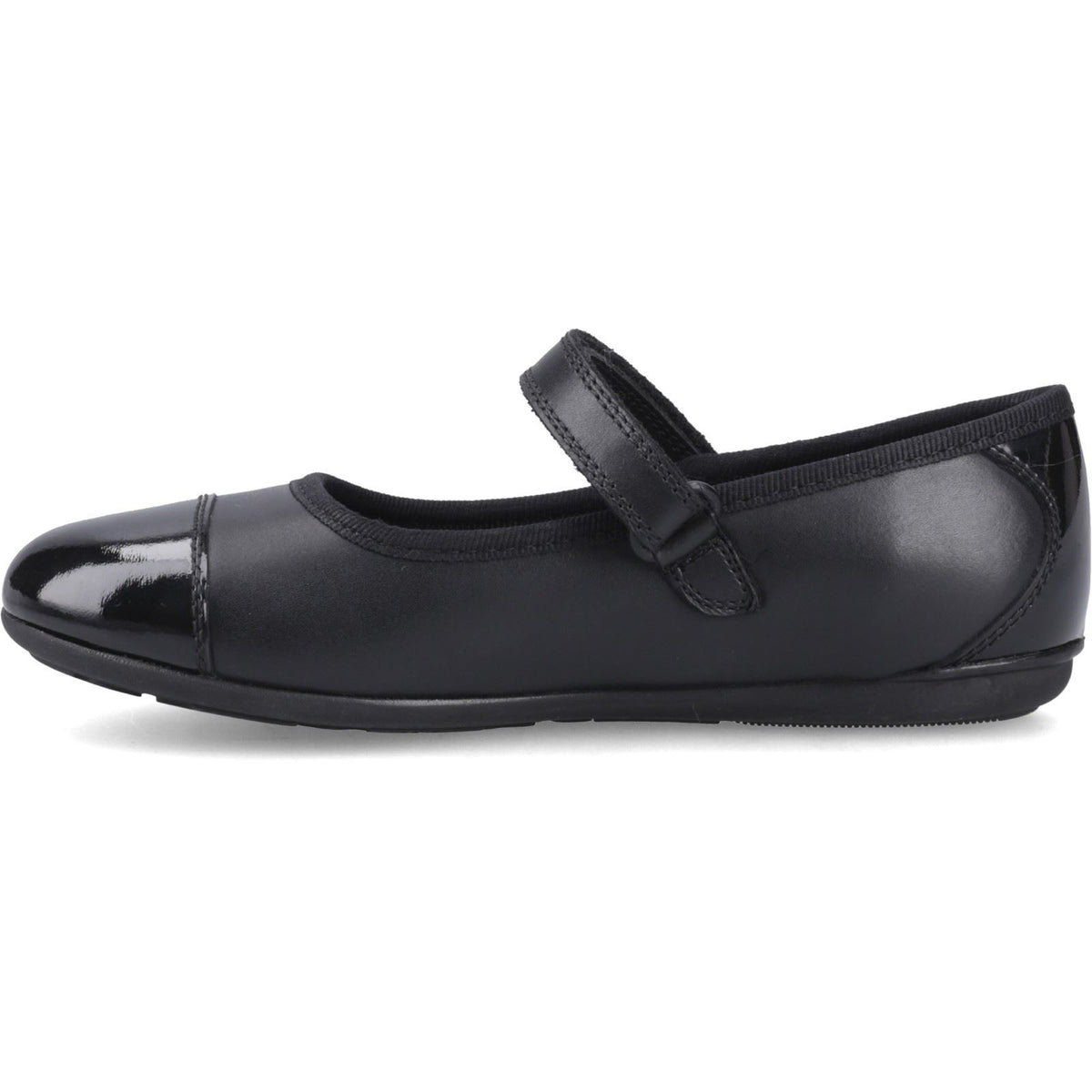Hush Puppies Lottie Ballerina Jnr Leather Black Shoes