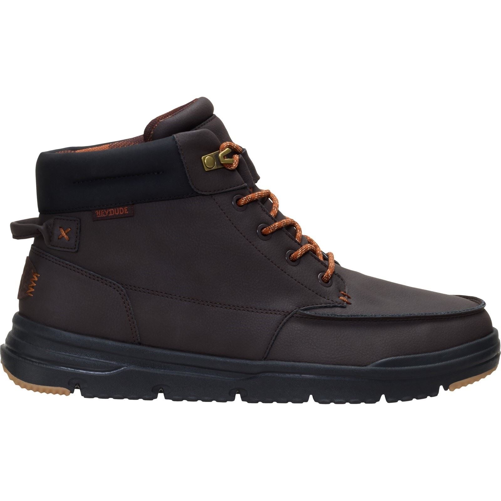 HEYDUDE Bradley II Classic Polyurethane Men's Chocolate Torte/Multi Ankle Boots
