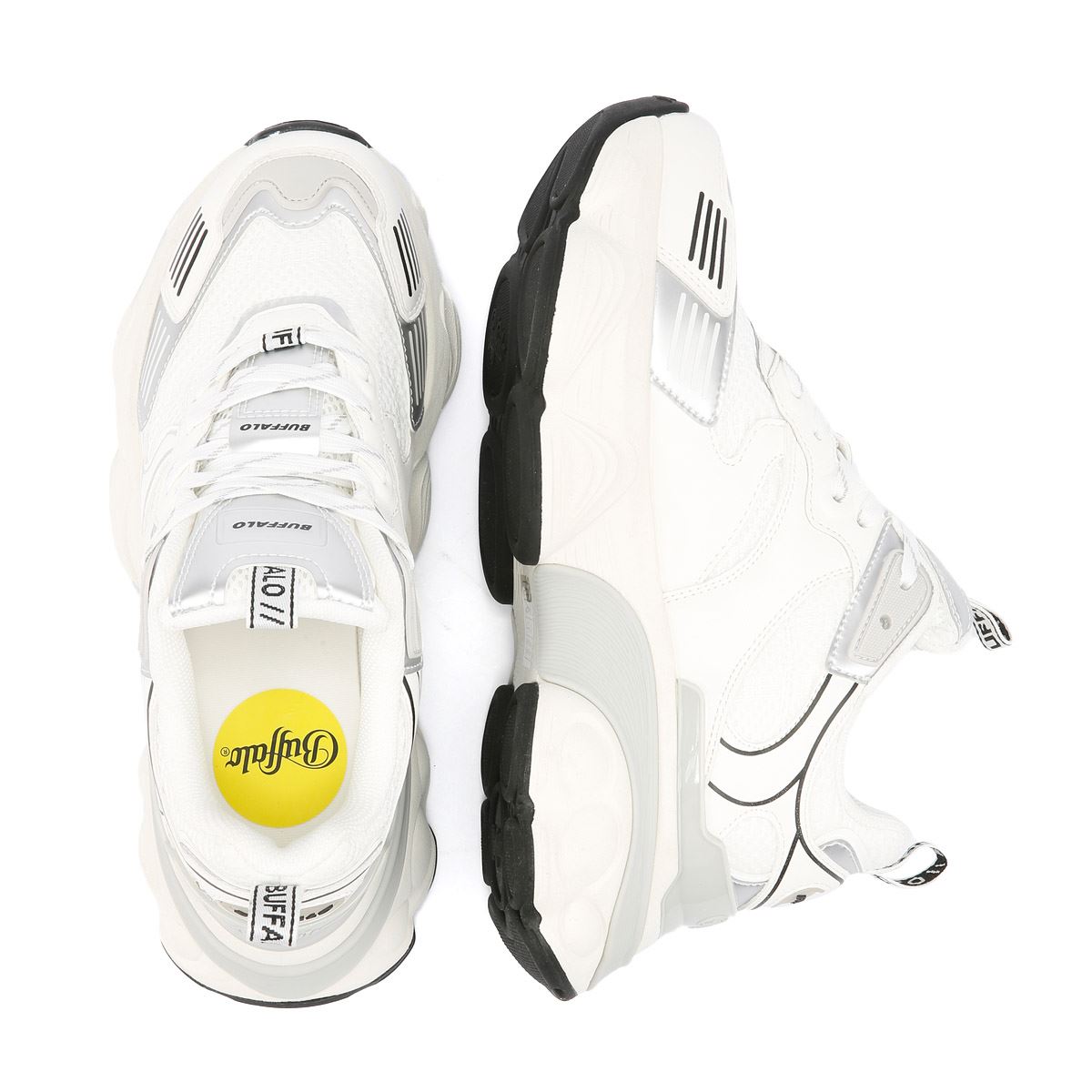 Buffalo Truck Women's White/Silver Trainers