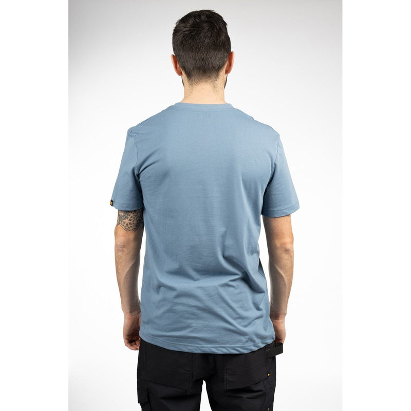 Caterpillar Graphic Cotton Men's Blue T-Shirt