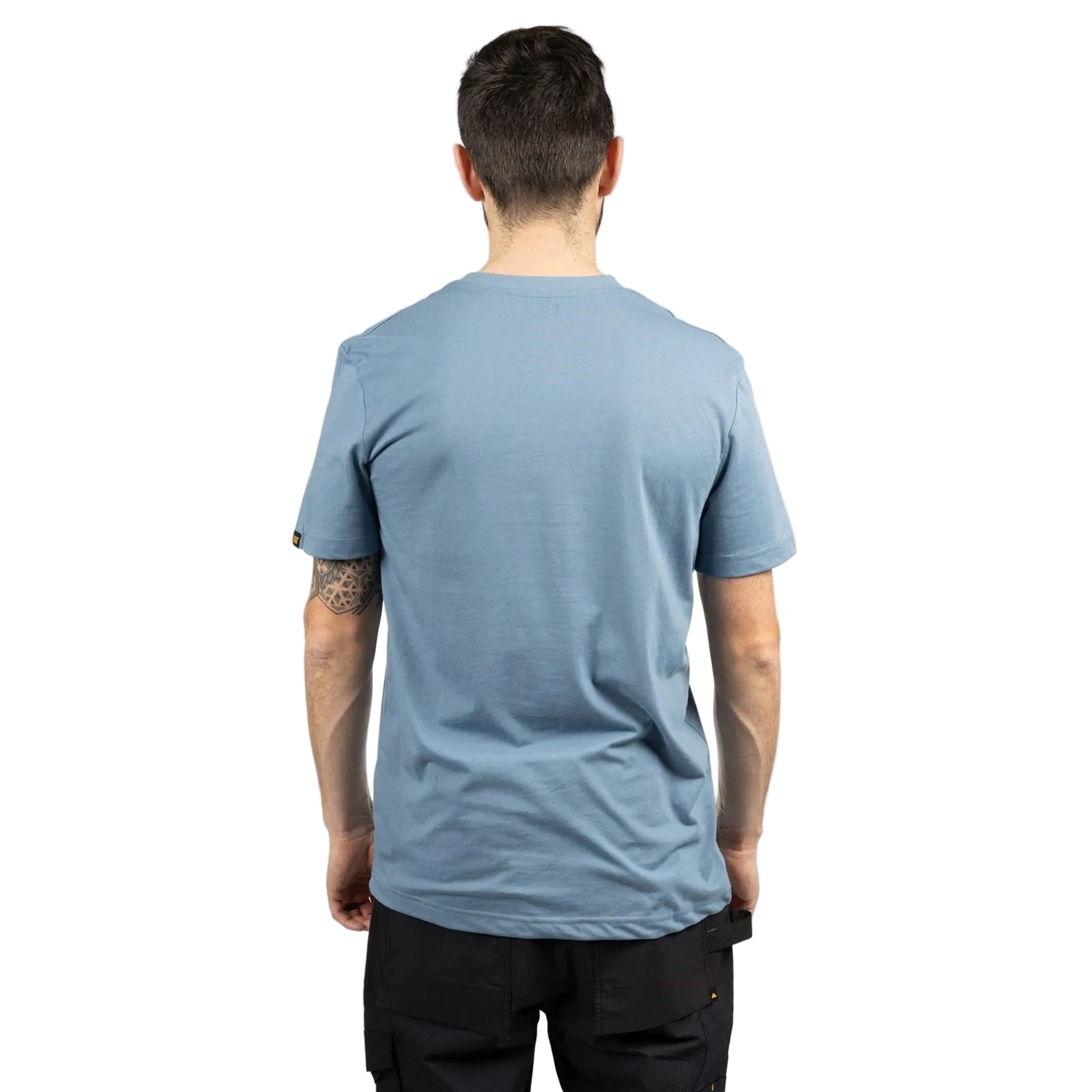 Caterpillar Graphic Cotton Men's Blue T-Shirt