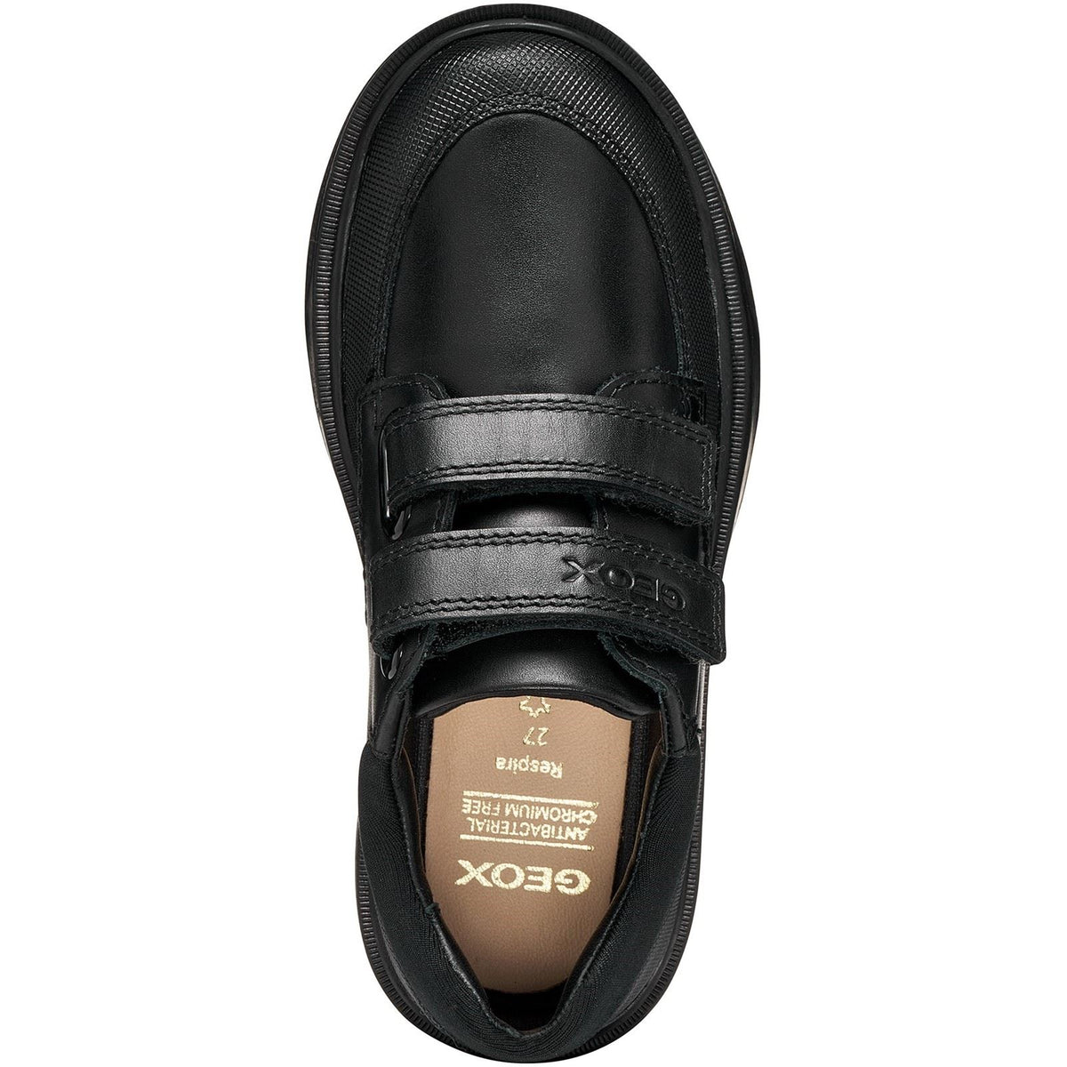 Geox J Riddock Leather Black Shoes