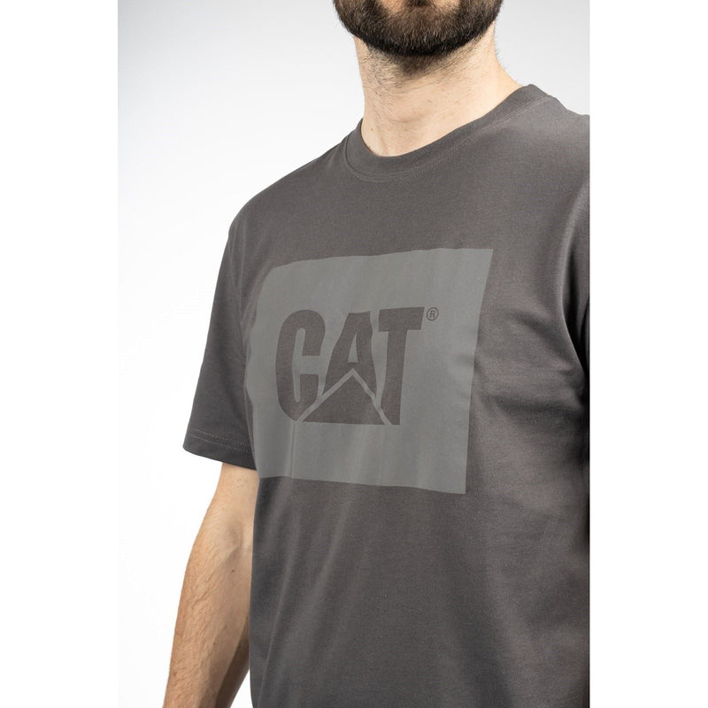 Caterpillar Graphic Cotton Men's Grey T-Shirt