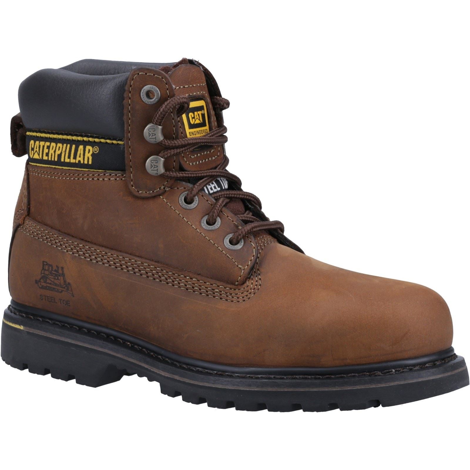 Caterpillar Holton Leather Brown Safety Boots