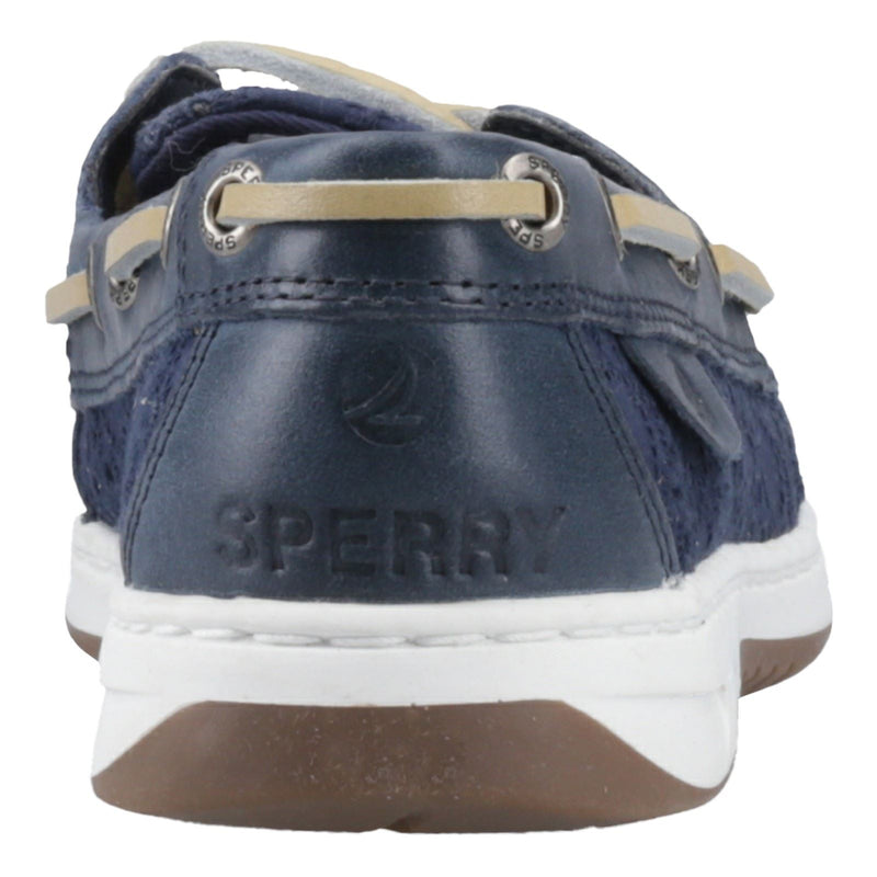 Sperry Angelfish Leather & Cotton Women's Navy Boat Shoes