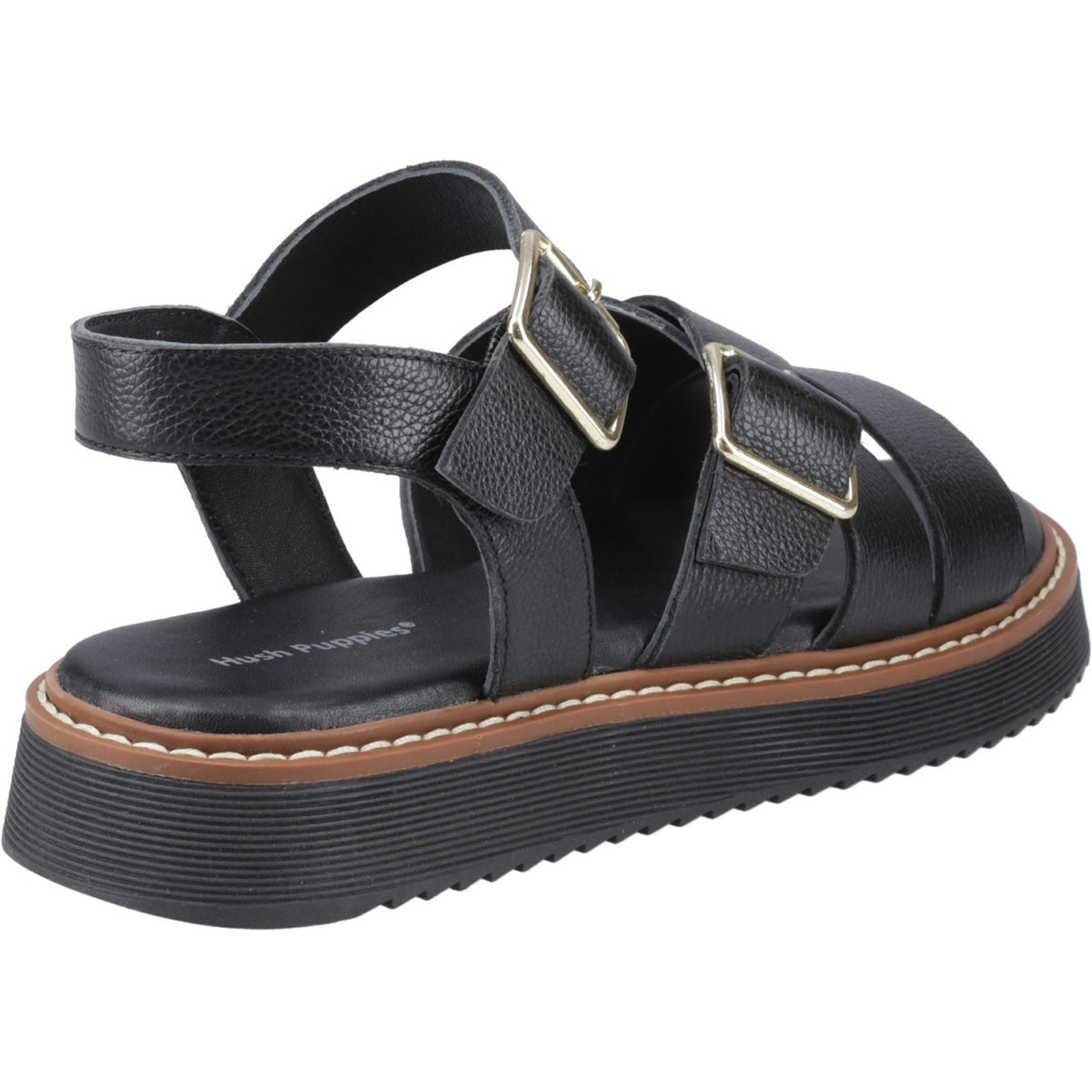 Hush Puppies Cady Leather Women's Black Sandals