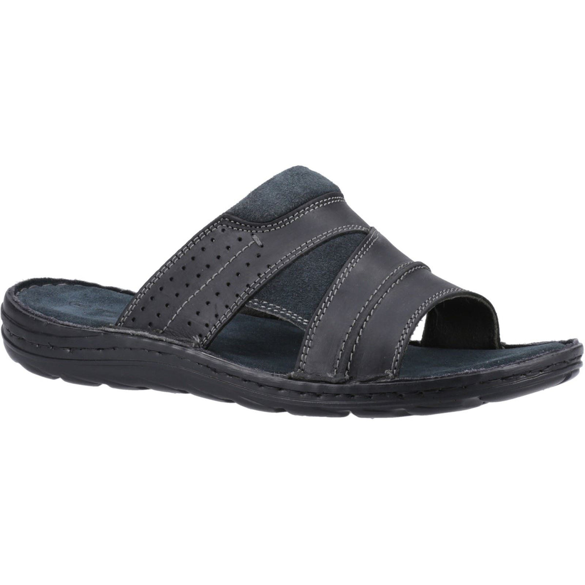Hush Puppies Archer Leather Men's Black Sandals