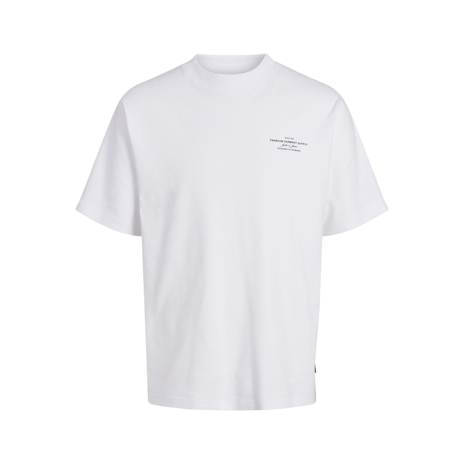 Jack & Jones Chad Branding Cotton Men's White T-Shirt