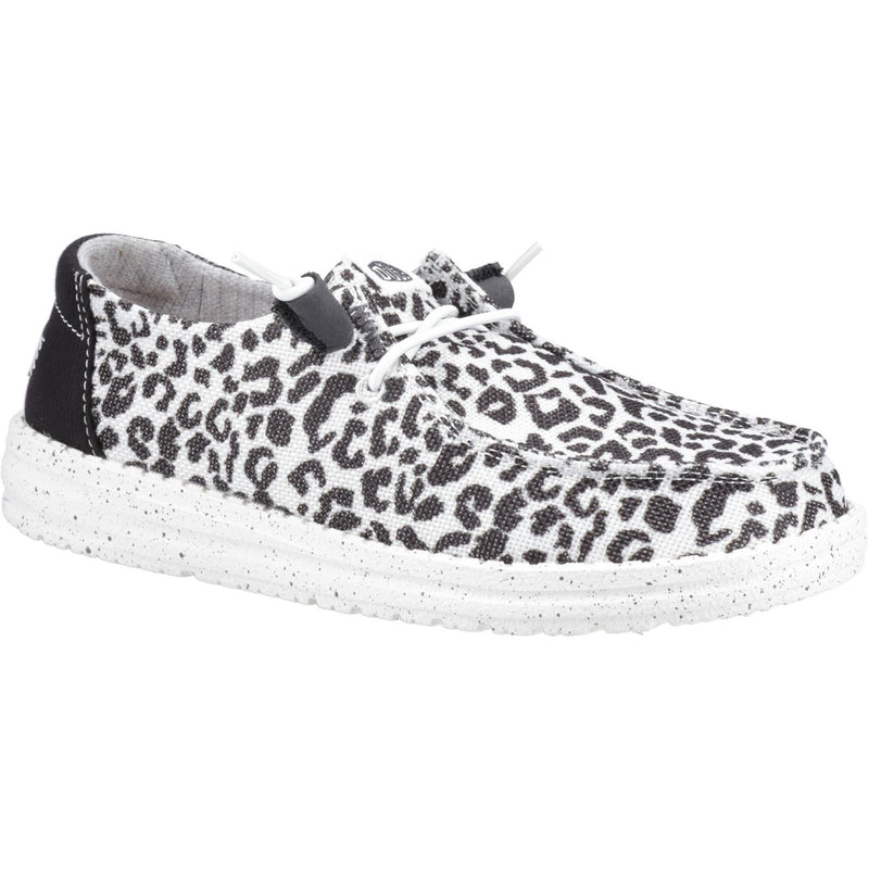 HEYDUDE Wendy Leopard Cotton Blend Women's Black/Grey Loafers
