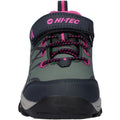 Hi-Tec Blackout Low Synthetic Soft Shell Junior Dark Forest/India Ink/Pink Hiking Boots