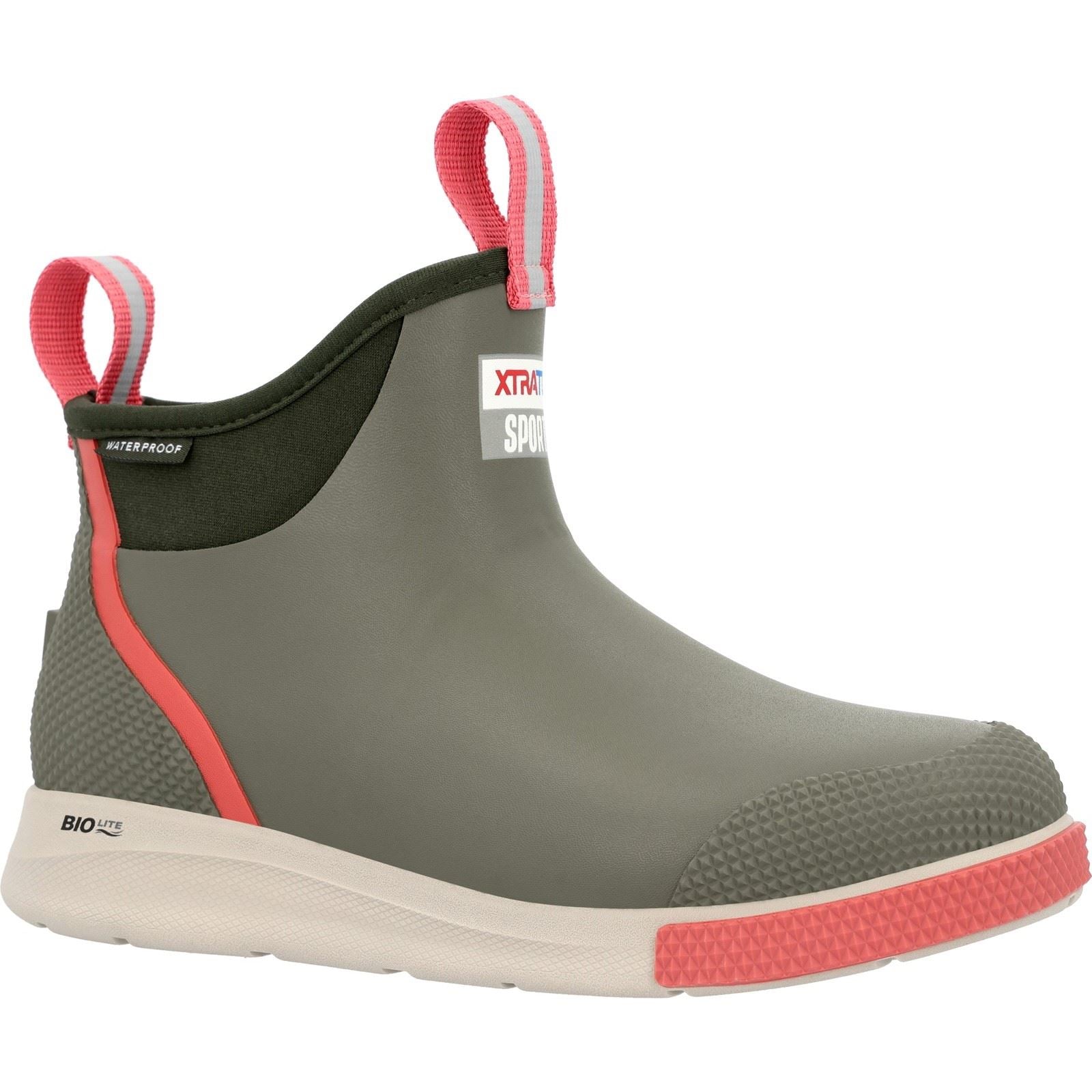 Xtratuf Ankle Deck Sport Synthetic Olive Wellington Boots