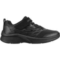 Skechers Microspec Texlor Synthetic Junior Black Trainers