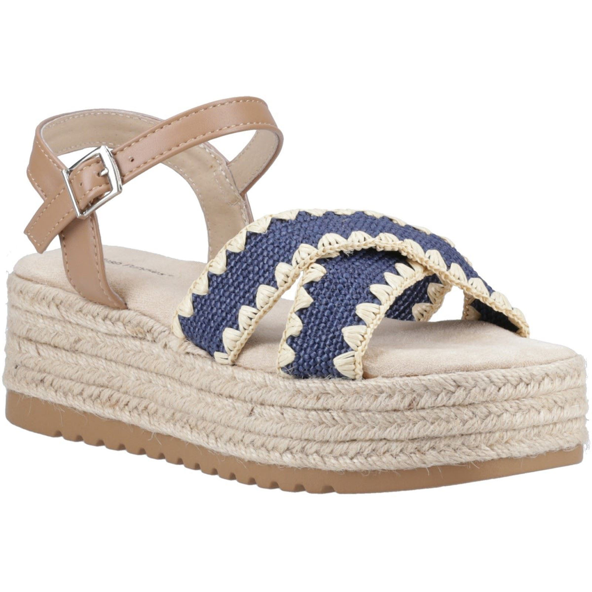Hush Puppies Jemma Espadrille Synthetic Women's Navy Sandals