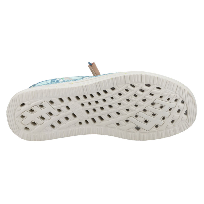 HEYDUDE Wally H2O Tropical Nylon Men's Blue Tropical Boat Shoes