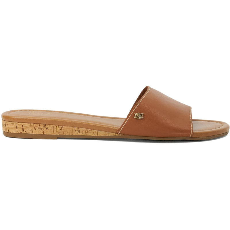Dune Lino Leather Women's Tan Sandals