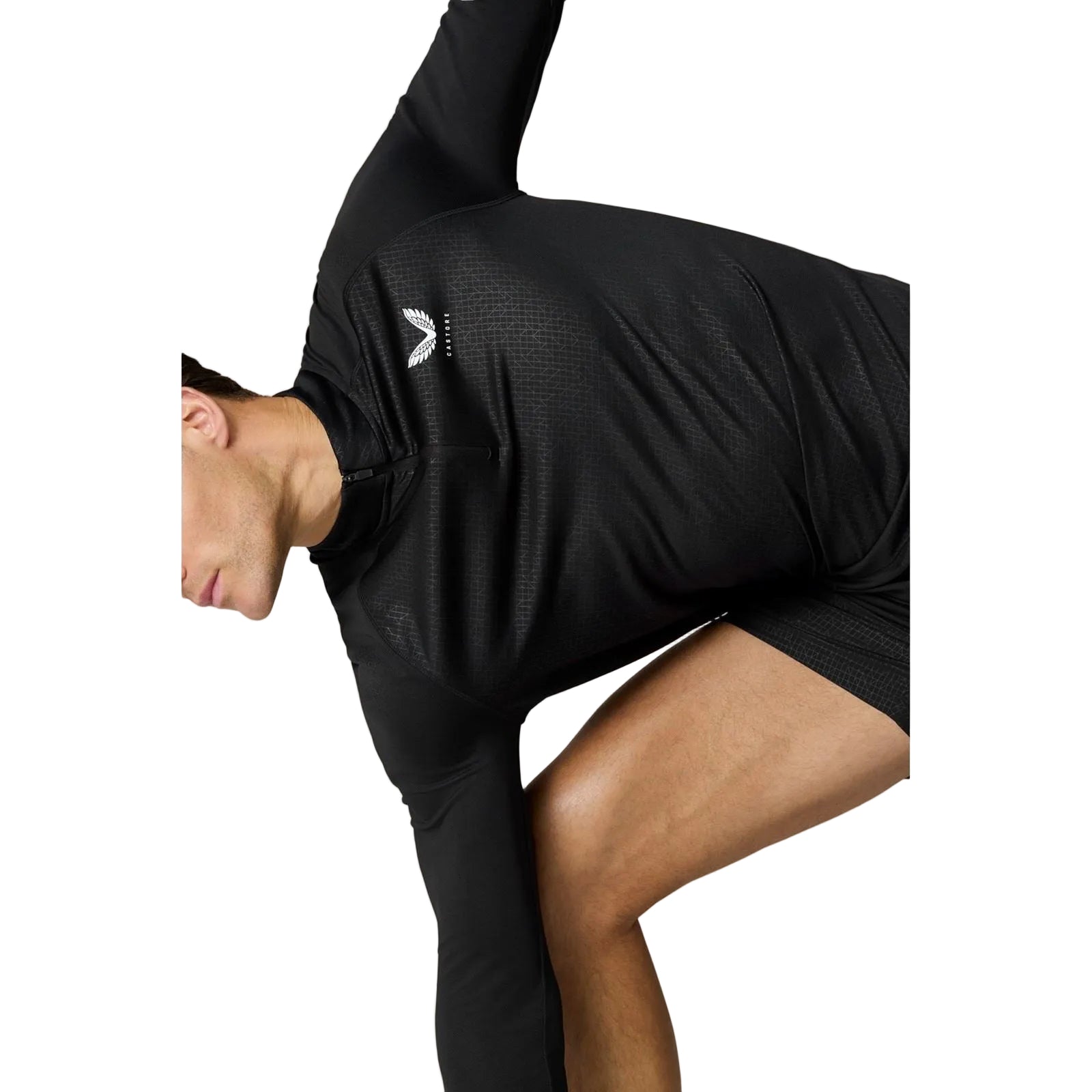 Castore Adapt 1/4 Zip Top Polyester Men's Black Activewear T-Shirts