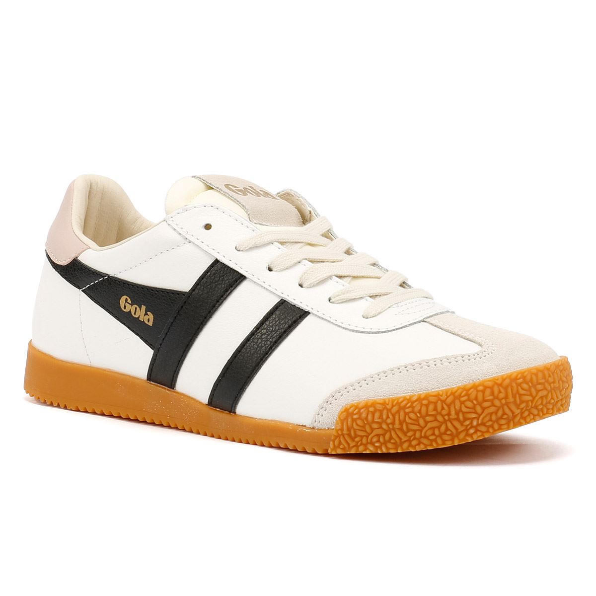 Gola Elan Leather Women's White/Black/Chalk Pink Trainers