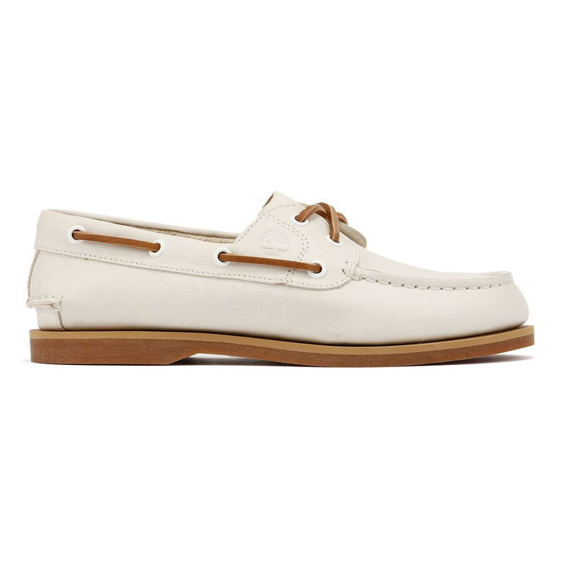 Timberland Classic 2 Eye Leather Women's Natural Boat Shoes