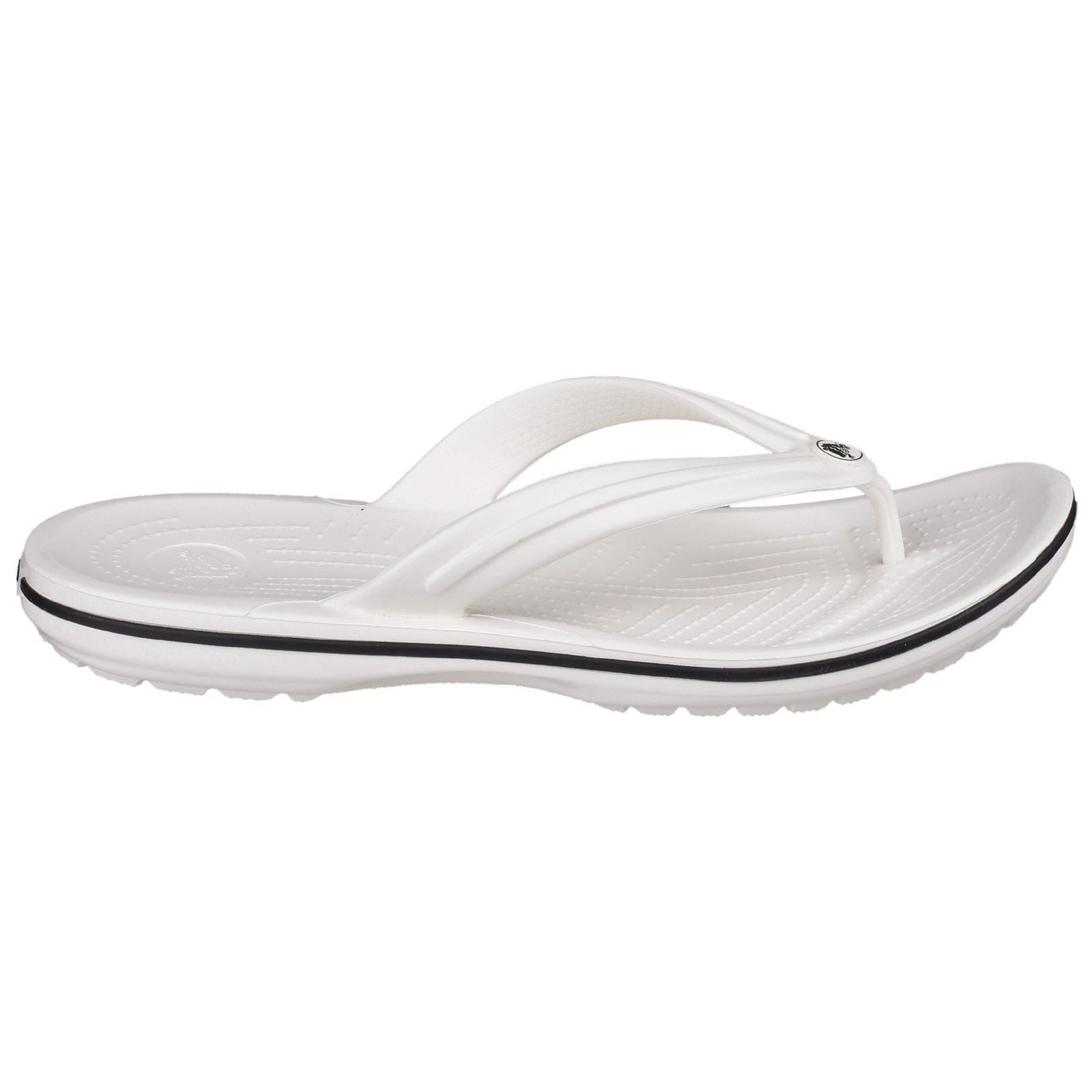Crocs Crocband Flip Croslite Rubber White Sandals