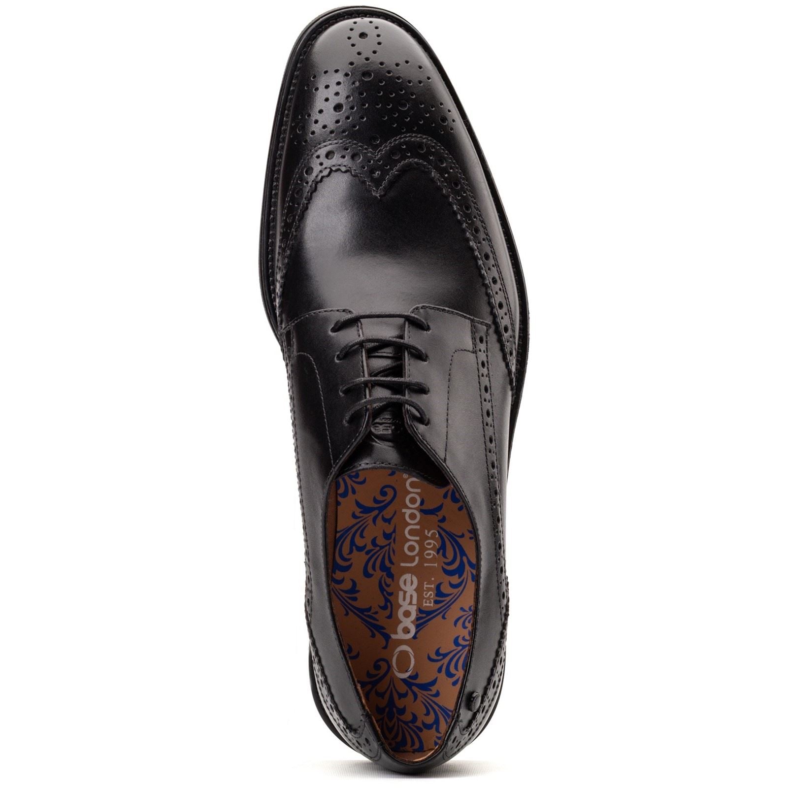Base London Pocket Leather Men's Black Brogues Shoes
